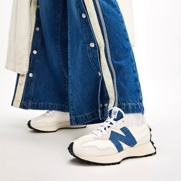 New Balance Shoes - New Balance 327 Casual Womens Sneakers Shoes White Canvas Blue ~ various sizes ~